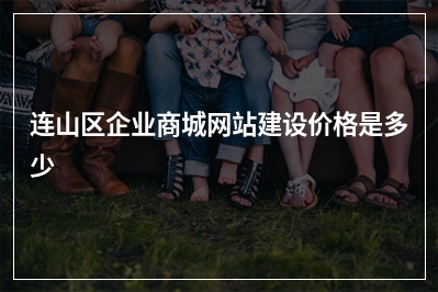 [year]连山区企业商城网站建设价格是多少