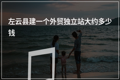 [year]左云县建一个外贸独立站大约多少钱