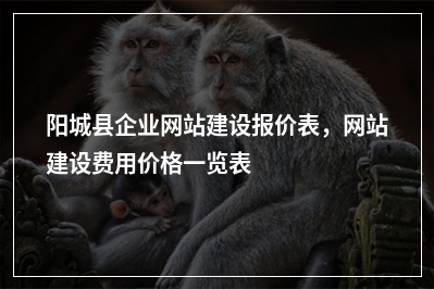 [year]阳城县企业网站建设报价表，网站建设费用价格一览表
