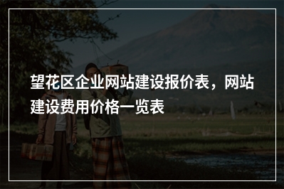 [year]望花区企业网站建设报价表，网站建设费用价格一览表