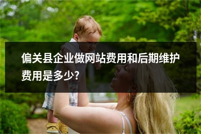 [year]偏关县企业做网站费用和后期维护费用是多少?