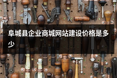 [year]阜城县企业商城网站建设价格是多少
