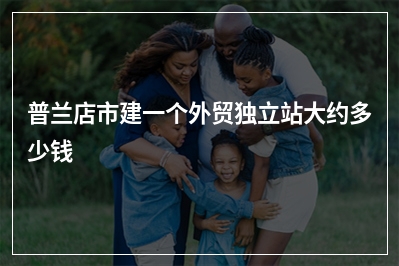 [year]普兰店市建一个外贸独立站大约多少钱