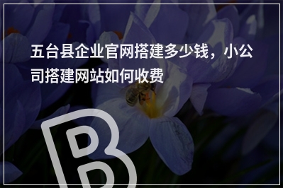 [year]五台县企业官网搭建多少钱，小公司搭建网站如何收费
