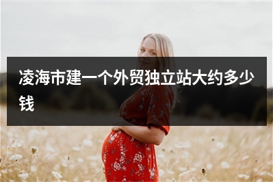 [year]凌海市建一个外贸独立站大约多少钱