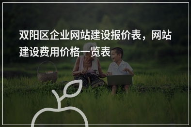 [year]双阳区企业网站建设报价表，网站建设费用价格一览表