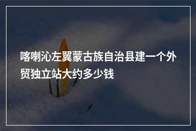 [year]喀喇沁左翼蒙古族自治县建一个外贸独立站大约多少钱