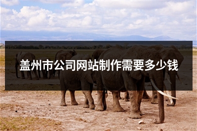 [year]盖州市公司网站制作需要多少钱