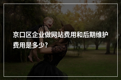 [year]京口区企业做网站费用和后期维护费用是多少?