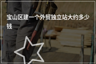 [year]宝山区建一个外贸独立站大约多少钱