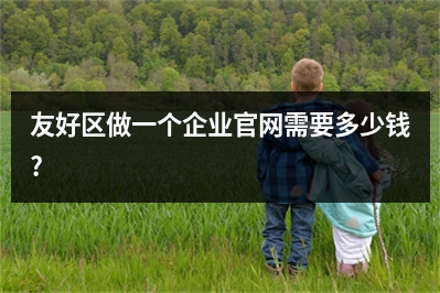 [year]友好区做一个企业官网需要多少钱?