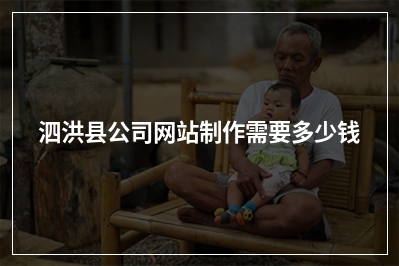 [year]泗洪县公司网站制作需要多少钱