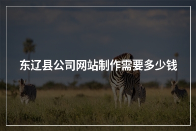 [year]东辽县公司网站制作需要多少钱