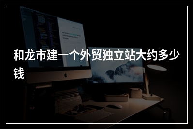 [year]和龙市建一个外贸独立站大约多少钱