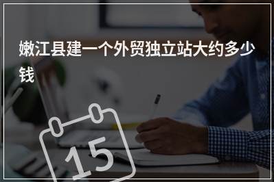 [year]嫩江县建一个外贸独立站大约多少钱