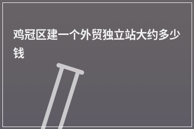 [year]鸡冠区建一个外贸独立站大约多少钱