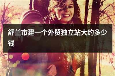 [year]舒兰市建一个外贸独立站大约多少钱