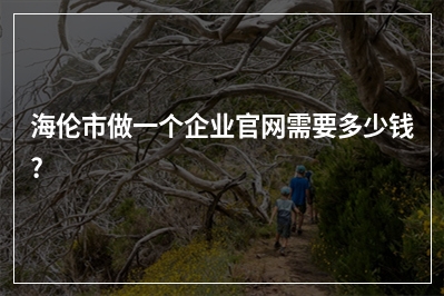 [year]海伦市做一个企业官网需要多少钱?