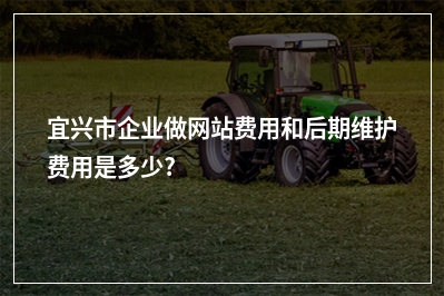 [year]宜兴市企业做网站费用和后期维护费用是多少?