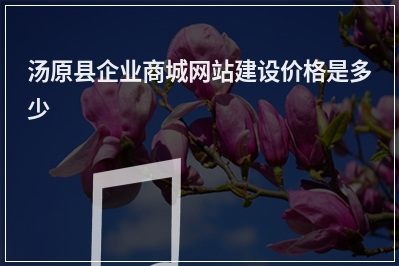[year]汤原县企业商城网站建设价格是多少