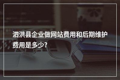 [year]泗洪县企业做网站费用和后期维护费用是多少?