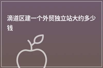 [year]滴道区建一个外贸独立站大约多少钱