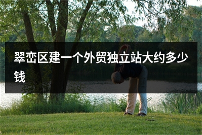 [year]翠峦区建一个外贸独立站大约多少钱