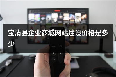 [year]宝清县企业商城网站建设价格是多少