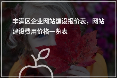[year]丰满区企业网站建设报价表，网站建设费用价格一览表