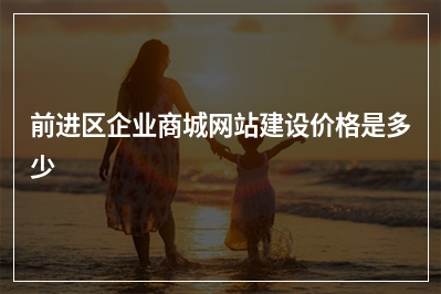 [year]前进区企业商城网站建设价格是多少