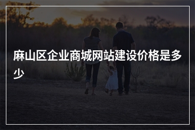 [year]麻山区企业商城网站建设价格是多少
