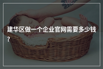 [year]建华区做一个企业官网需要多少钱?