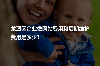 [year]龙潭区企业做网站费用和后期维护费用是多少?