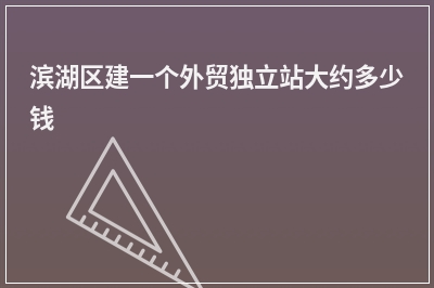 [year]滨湖区建一个外贸独立站大约多少钱