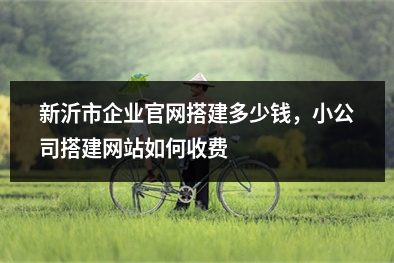 [year]新沂市企业官网搭建多少钱，小公司搭建网站如何收费