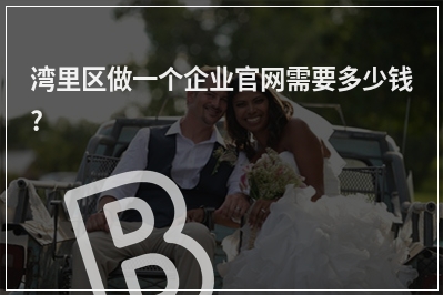 [year]湾里区做一个企业官网需要多少钱?