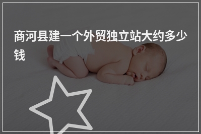 [year]商河县建一个外贸独立站大约多少钱