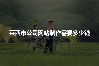 [year]莱西市公司网站制作需要多少钱
