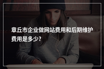[year]章丘市企业做网站费用和后期维护费用是多少?