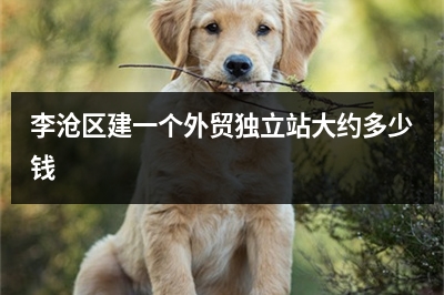 [year]李沧区建一个外贸独立站大约多少钱