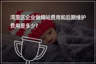 [year]湾里区企业做网站费用和后期维护费用是多少?