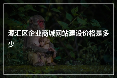 [year]源汇区企业商城网站建设价格是多少
