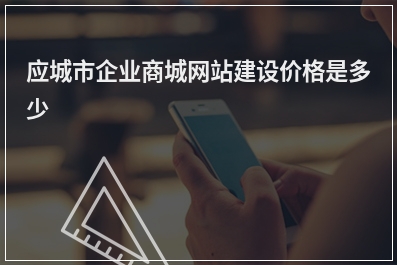 [year]应城市企业商城网站建设价格是多少