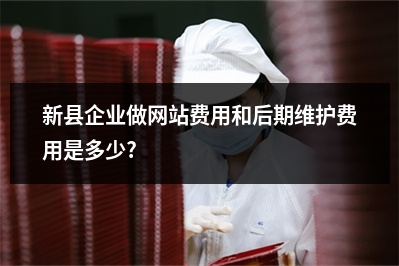 [year]新县企业做网站费用和后期维护费用是多少?