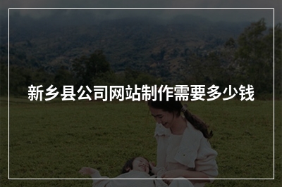 [year]新乡县公司网站制作需要多少钱