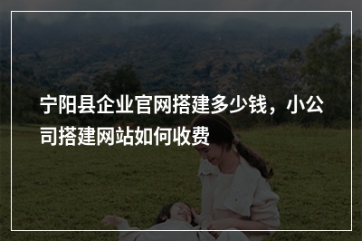 [year]宁阳县企业官网搭建多少钱，小公司搭建网站如何收费