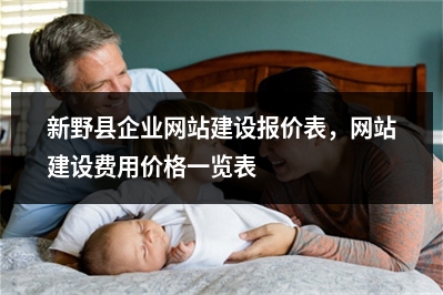 [year]新野县企业网站建设报价表，网站建设费用价格一览表