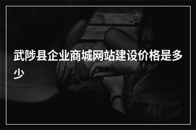 [year]武陟县企业商城网站建设价格是多少
