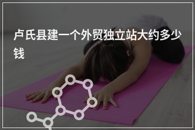 [year]卢氏县建一个外贸独立站大约多少钱