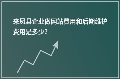 [year]来凤县企业做网站费用和后期维护费用是多少?